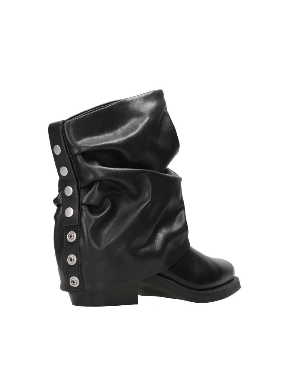 stivaletto crincle LOREN COMBO A NERO ASH 