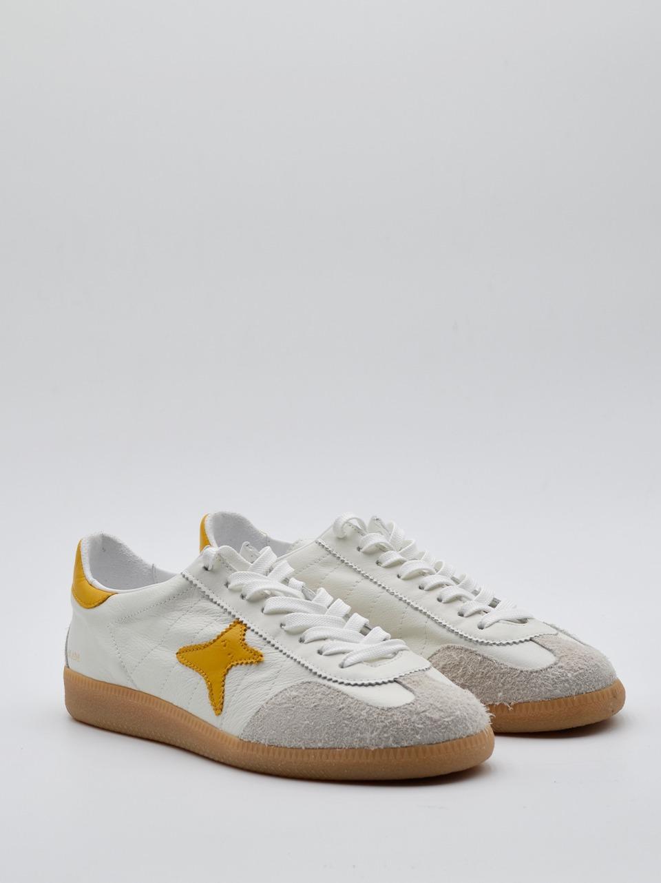 sneakers blabe 4100 BIANCO GIALLO AMA brand 