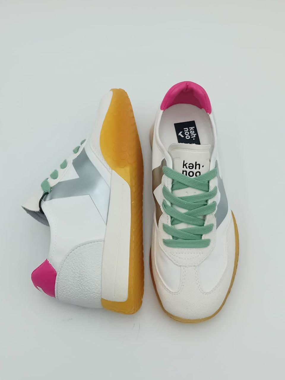 sneakers KW9752 WHITE SILVER FUXIA Keh.noo 