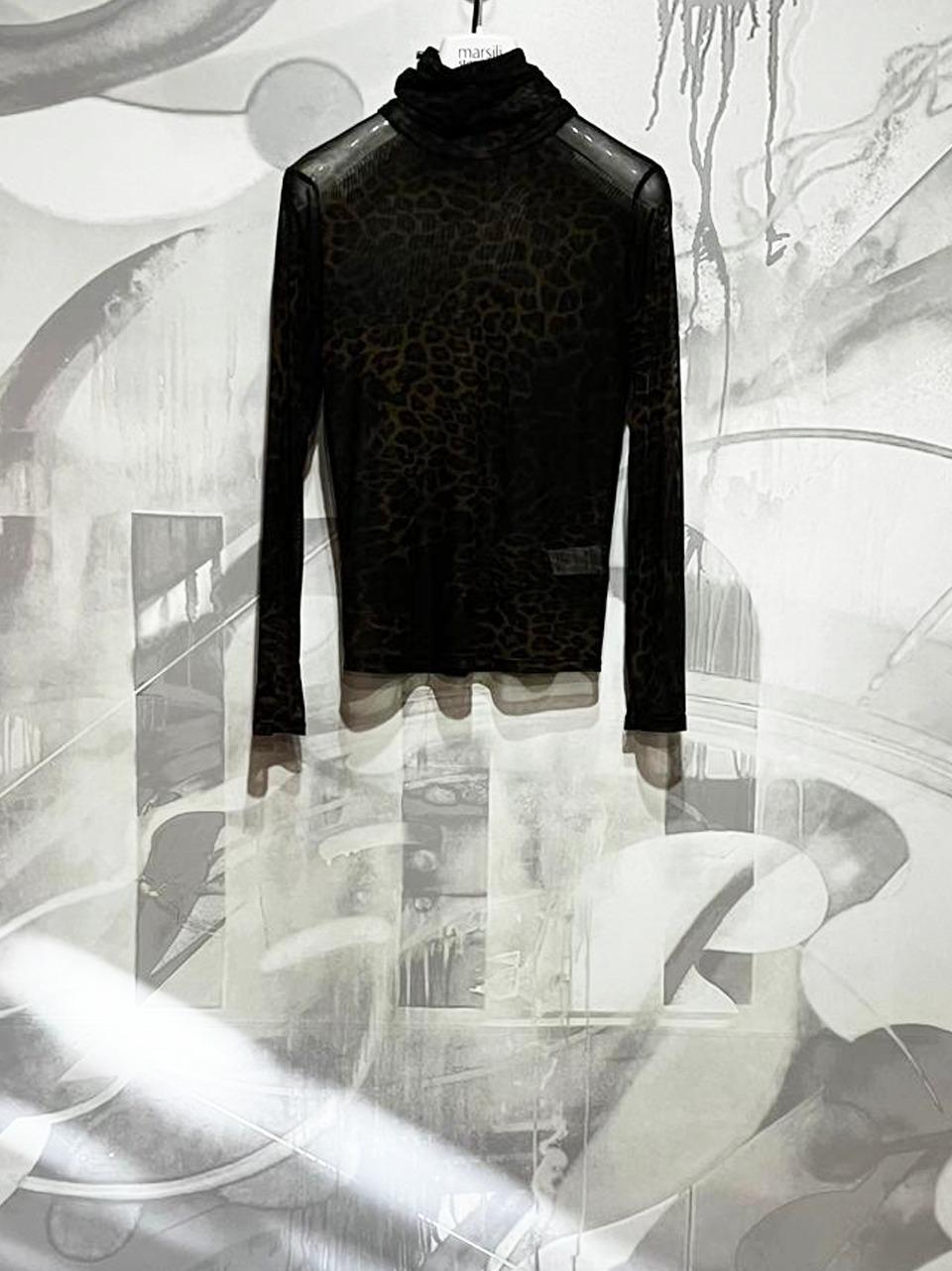 collo alto in tulle animalier F38X1241 VI Souvenir 