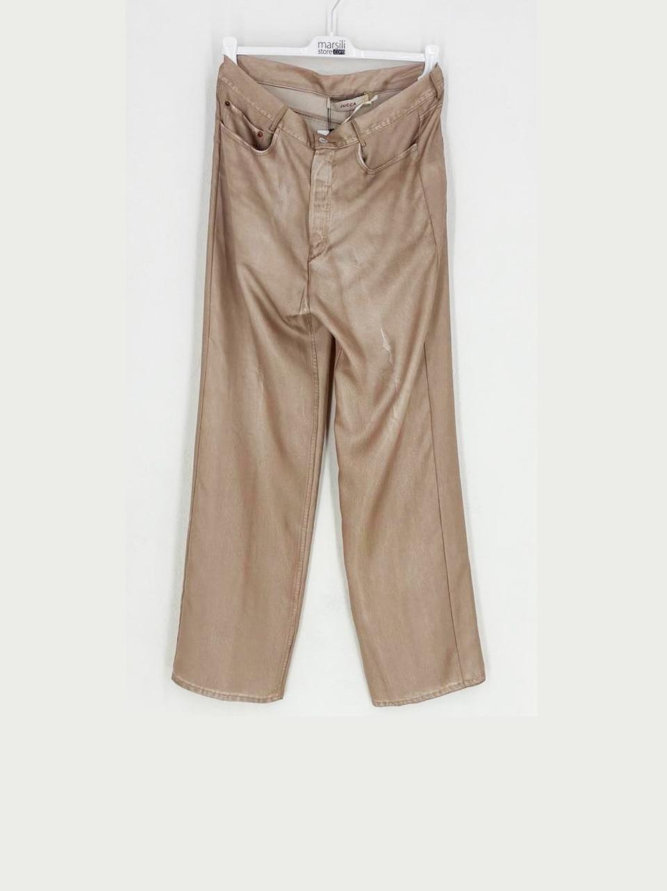 pantalone 5 tasche stampa denim JC4354056 29B BEIGE Jucca 