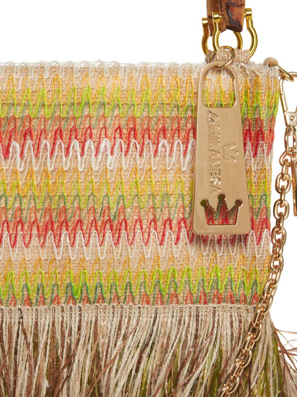 borsa con frangia lunga BEGONIA M LA MILANESA 