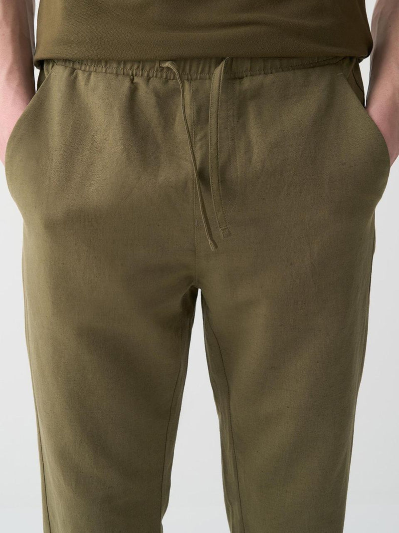 pantalone coulisse lino cotone 0574 M COLMAR 