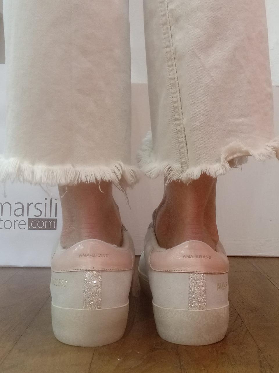 sneakers timeless 4602 BIANCO ROSA AMA brand 