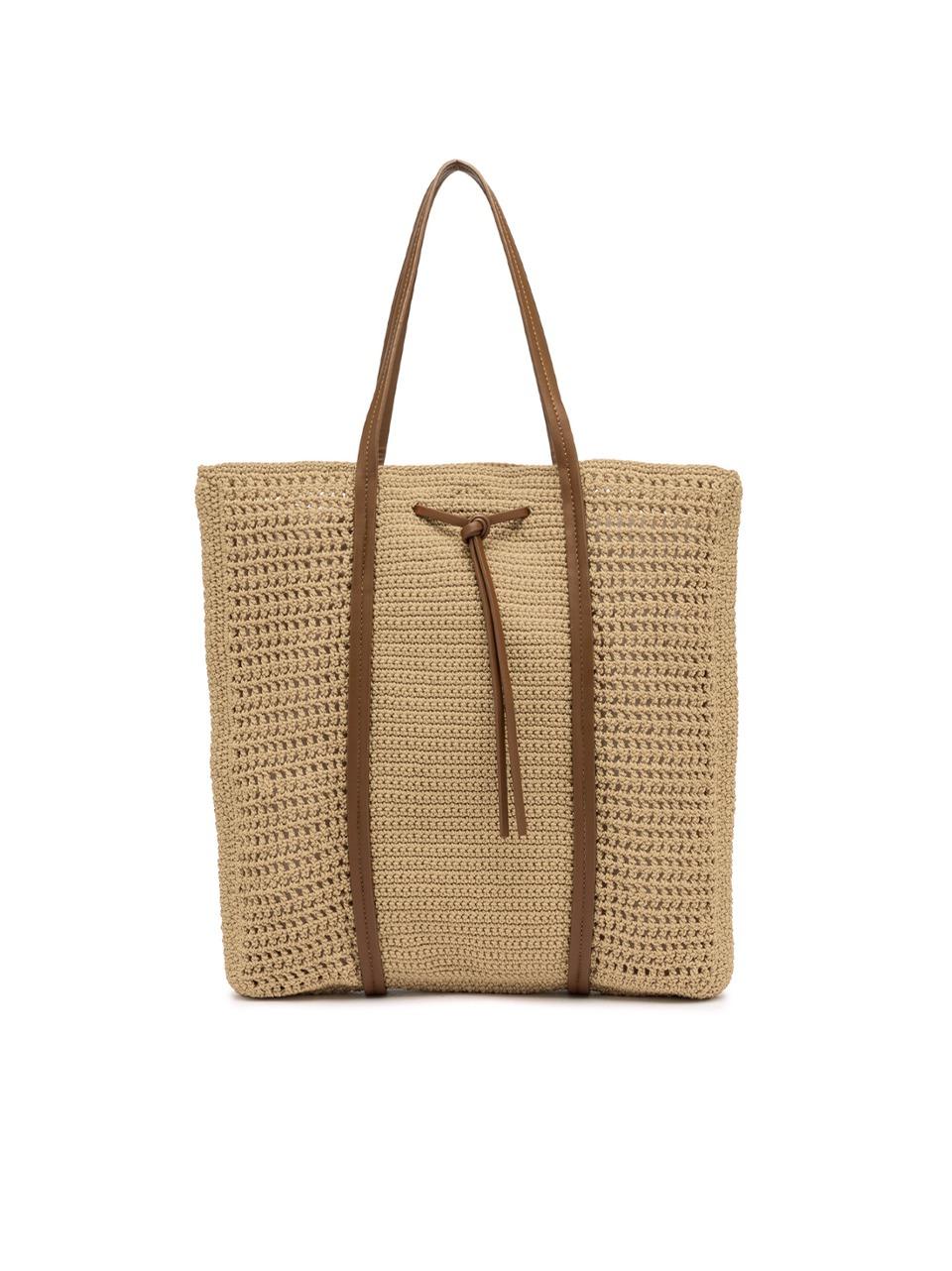 shopping verticale tessuto uncinetto BS11581 NATURALE GIANNI CHIARINI 