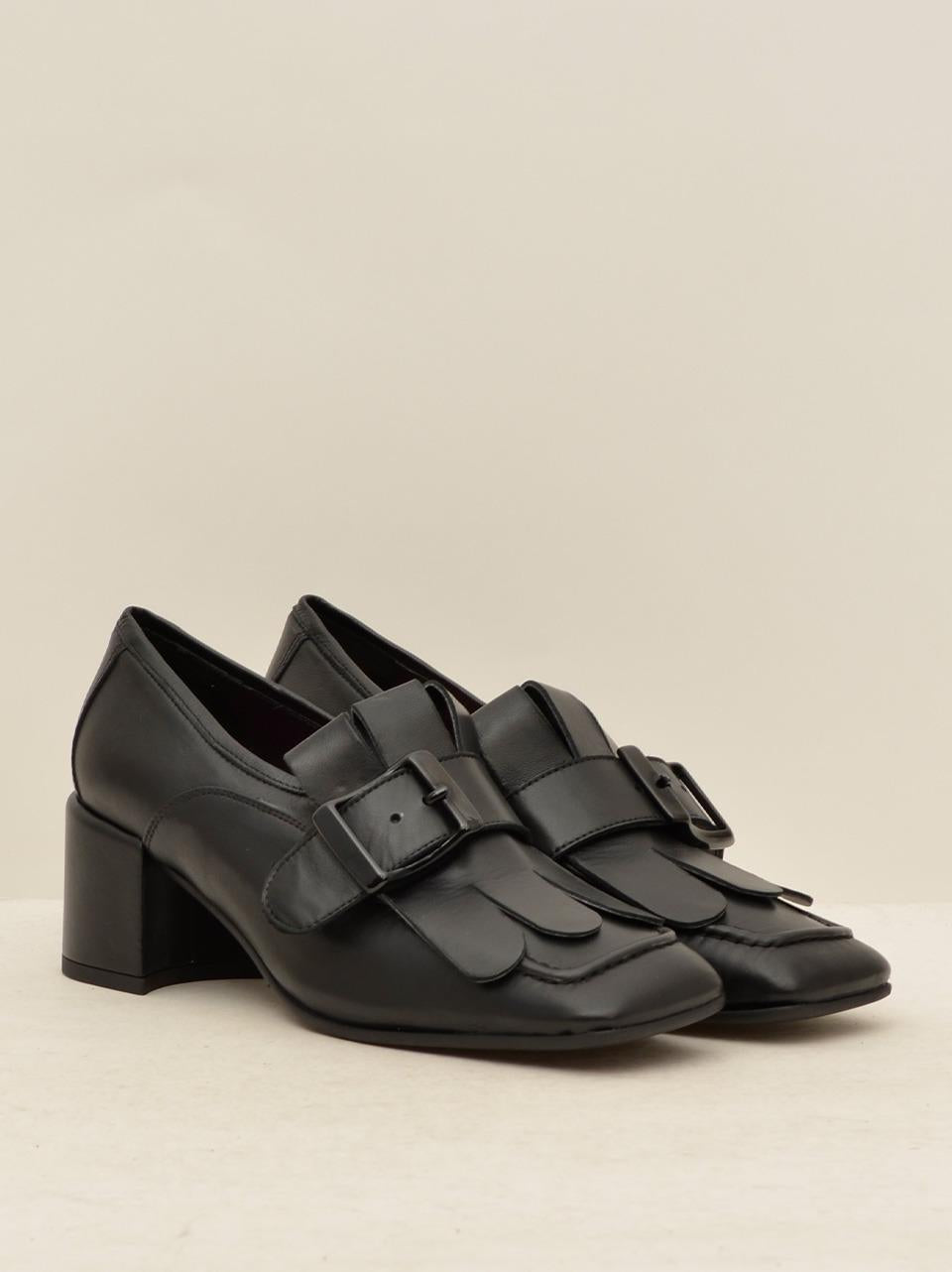 mocassino con frangia 9136 NERO BRUGLIA 