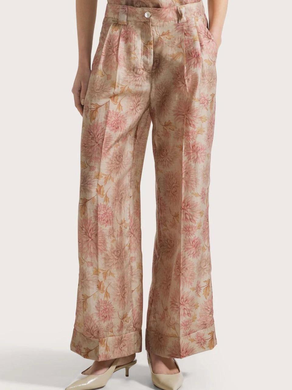 pantalone floreale PT1412 2572 572 SEVENTY 