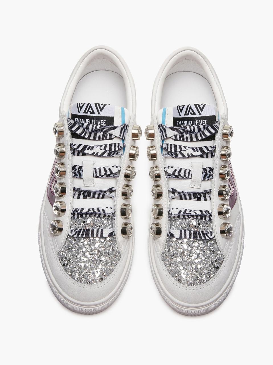 sneakers con castoni zebrata 12-P011CB MULTY ZEBRA EMANUELLE VEE 
