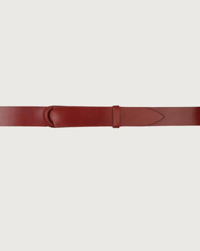 cintura nobuckle pelle e tessuto NB0001 BULROSSO ORCIANI NOBUCKLE 