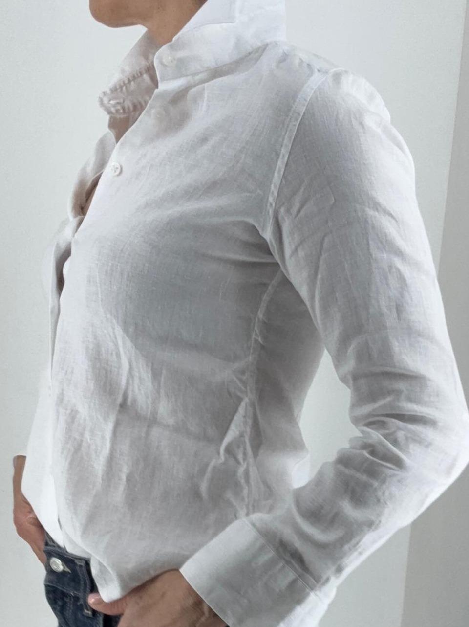 camicia in lino PAOLA D050 B BASTONCINO 