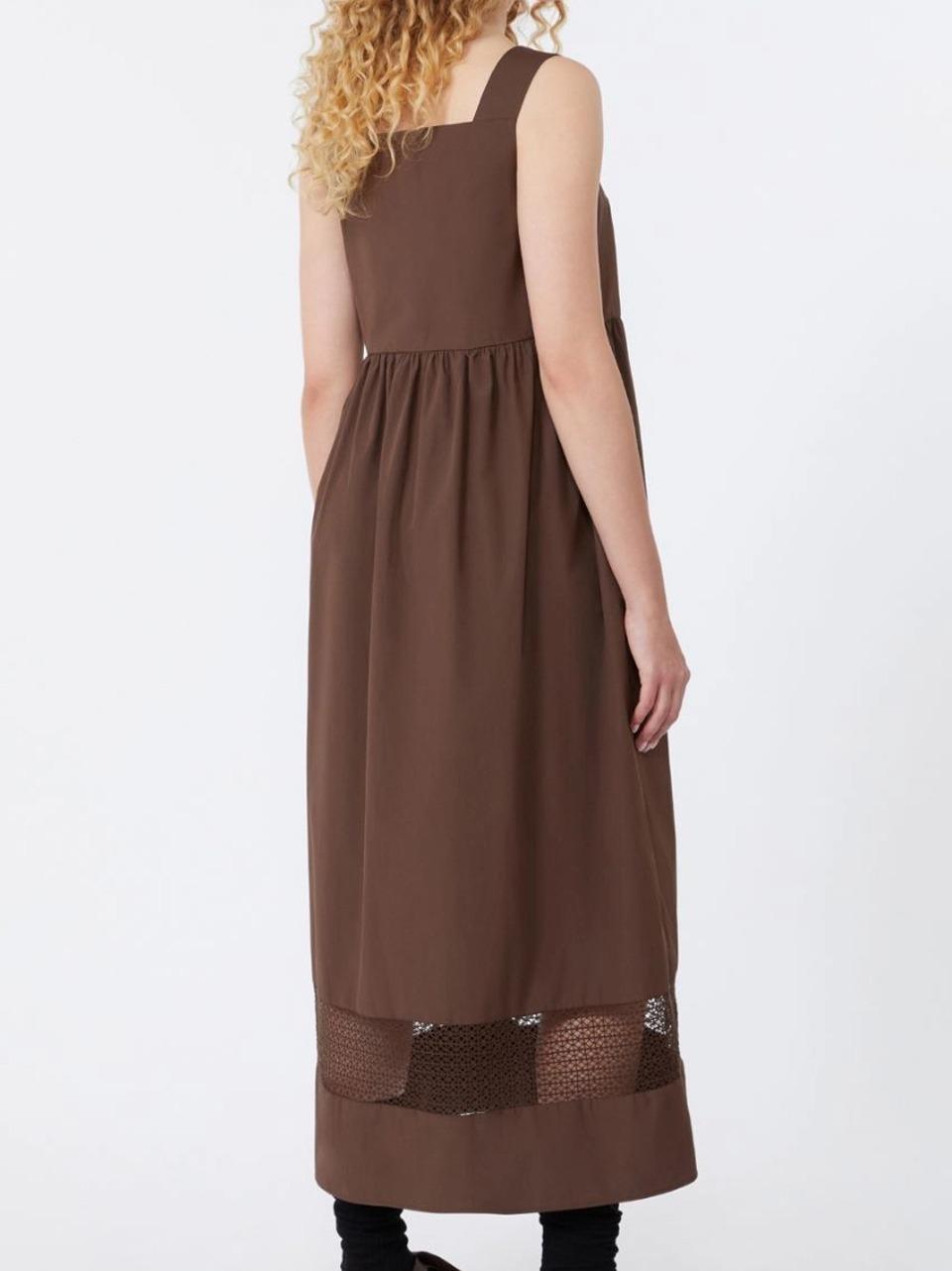 abito popeline lungo con uncinetto GOLA C WEEKEND  by Max Mara 