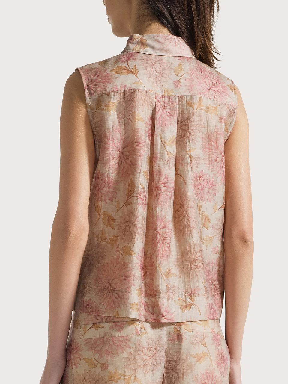 camicia smanicata floreale TO0203 450272 572 SEVENTY 
