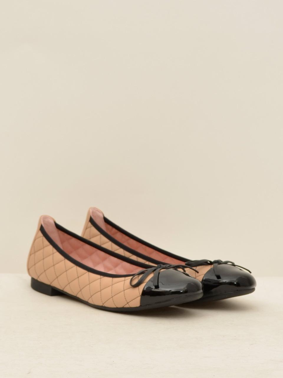 ballerina matellasse con fiocchetto 51576 BEIGE\NERO Pretty Ballerina 