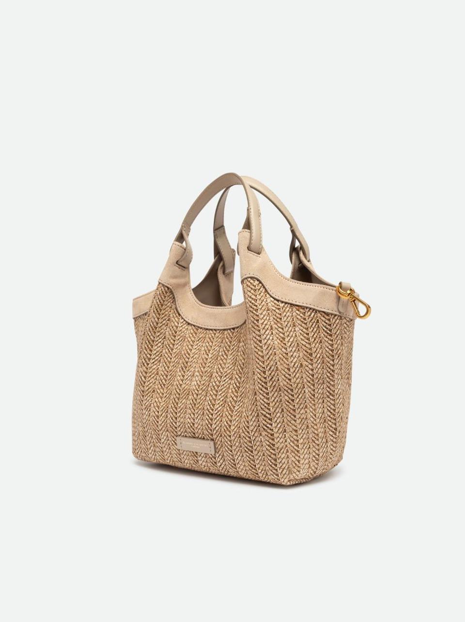 shopping dua media paglia spigata BS12339 SABBIA GIANNI CHIARINI 