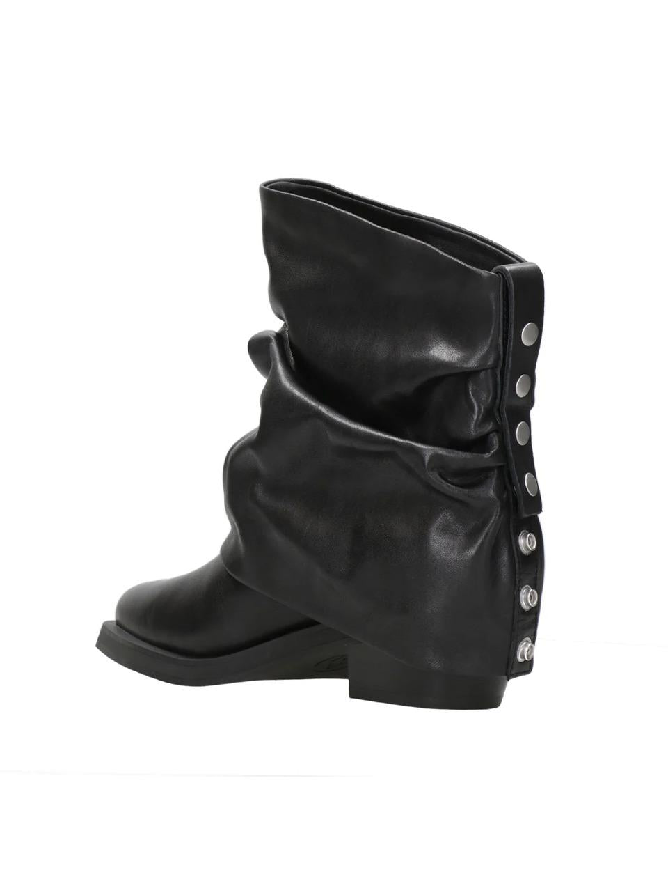 stivaletto crincle LOREN COMBO A NERO ASH 