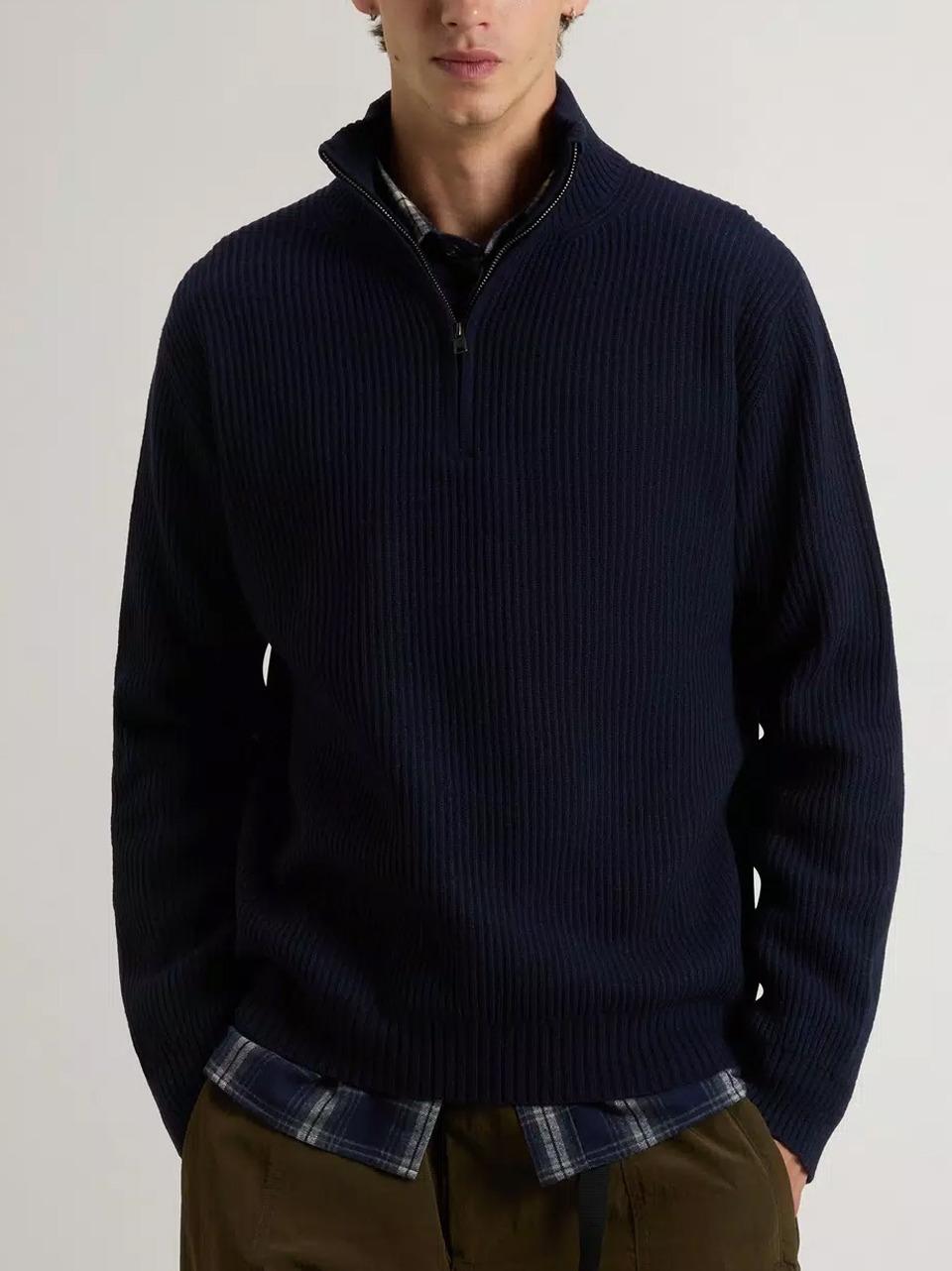 maglia mezza zip CFWOKN2024MRUF5032 MB WOOLRICH 