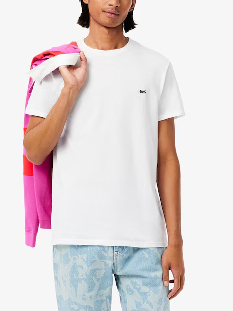 t shirt in pima TH6709 B LACOSTE 