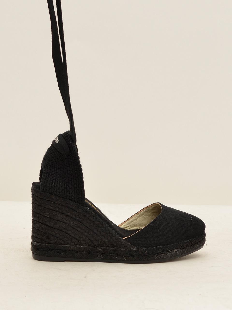 sandalo conlaccio alla caviglia e zeppa in tinta COLIN COLOR NERO ESPADRILLAS 
