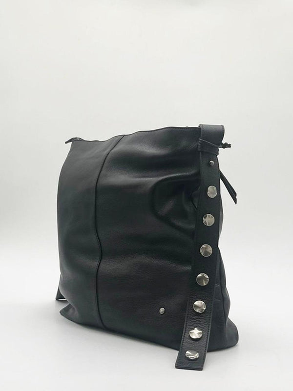 borsa stud shopping verticale zippata BS9404 NERO REHARD 