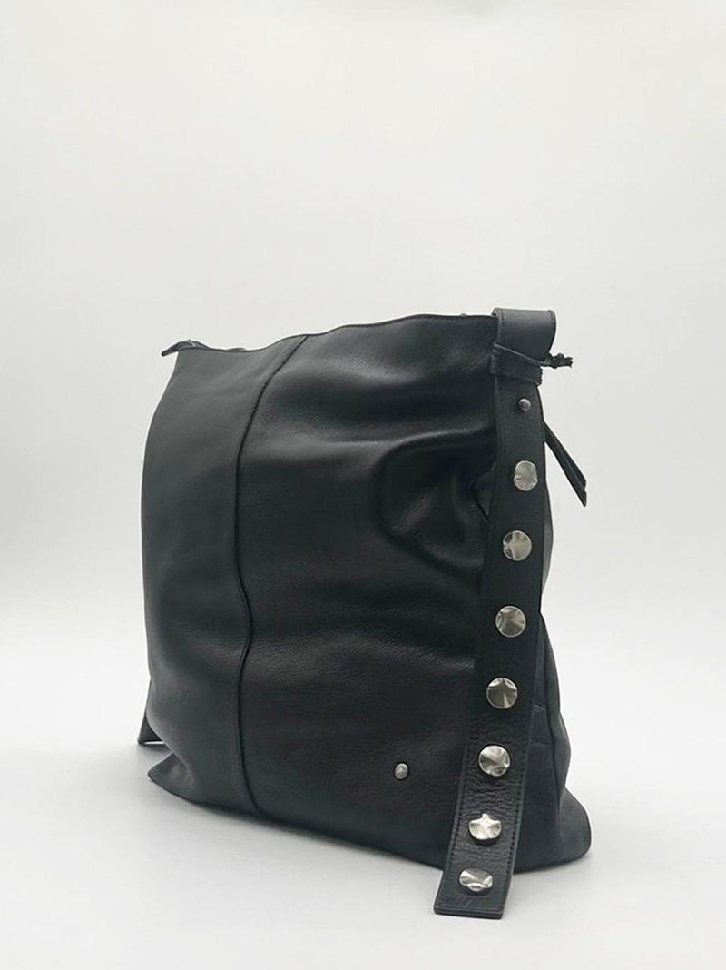 borsa stud shopping verticale zippata BS9404 NERO REHARD 