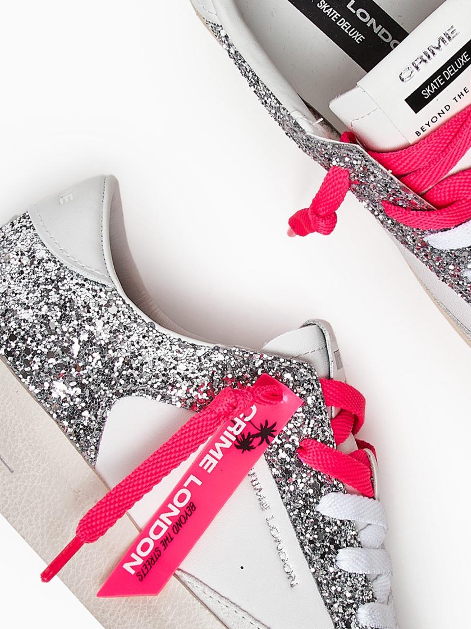 sneakers skate delux 27105 BIANCO\ARGENTO CRIME LONDON 