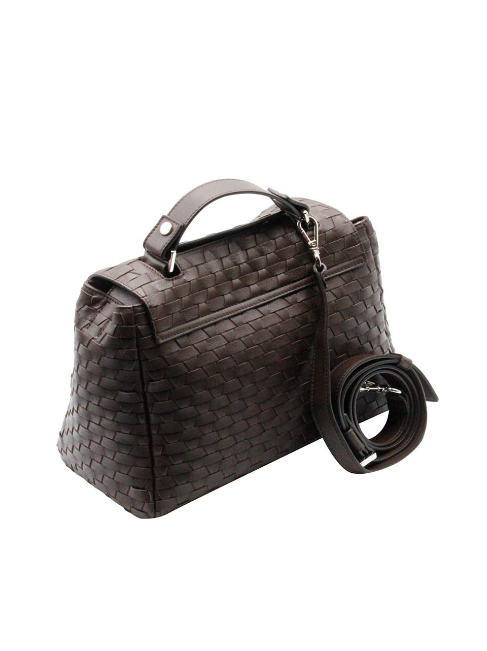 borsa sveva small B01999WOVEN CIOCCOLATO ORCIANI 