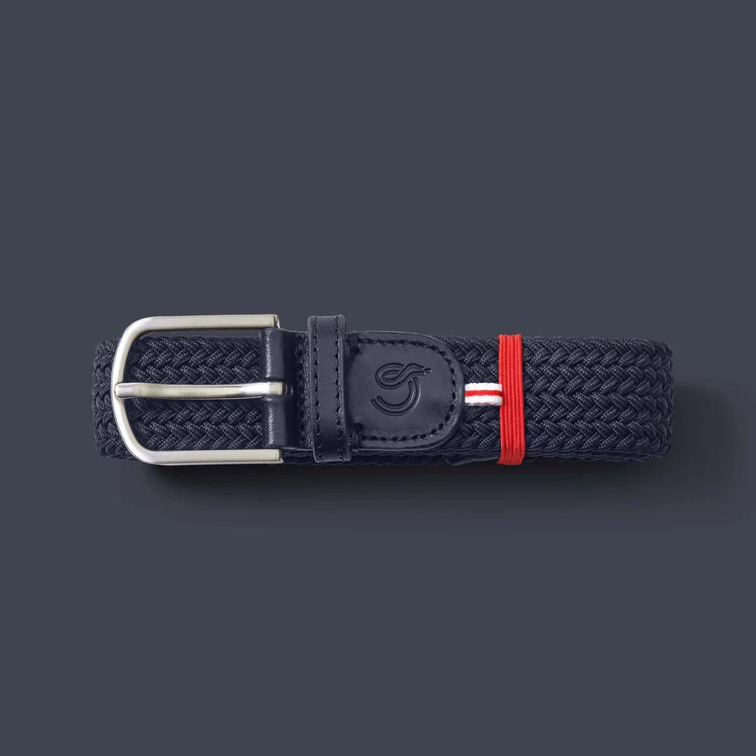 contura elasticizata intrecciata GSTAAD BLU SCURO LA BOUCLE 