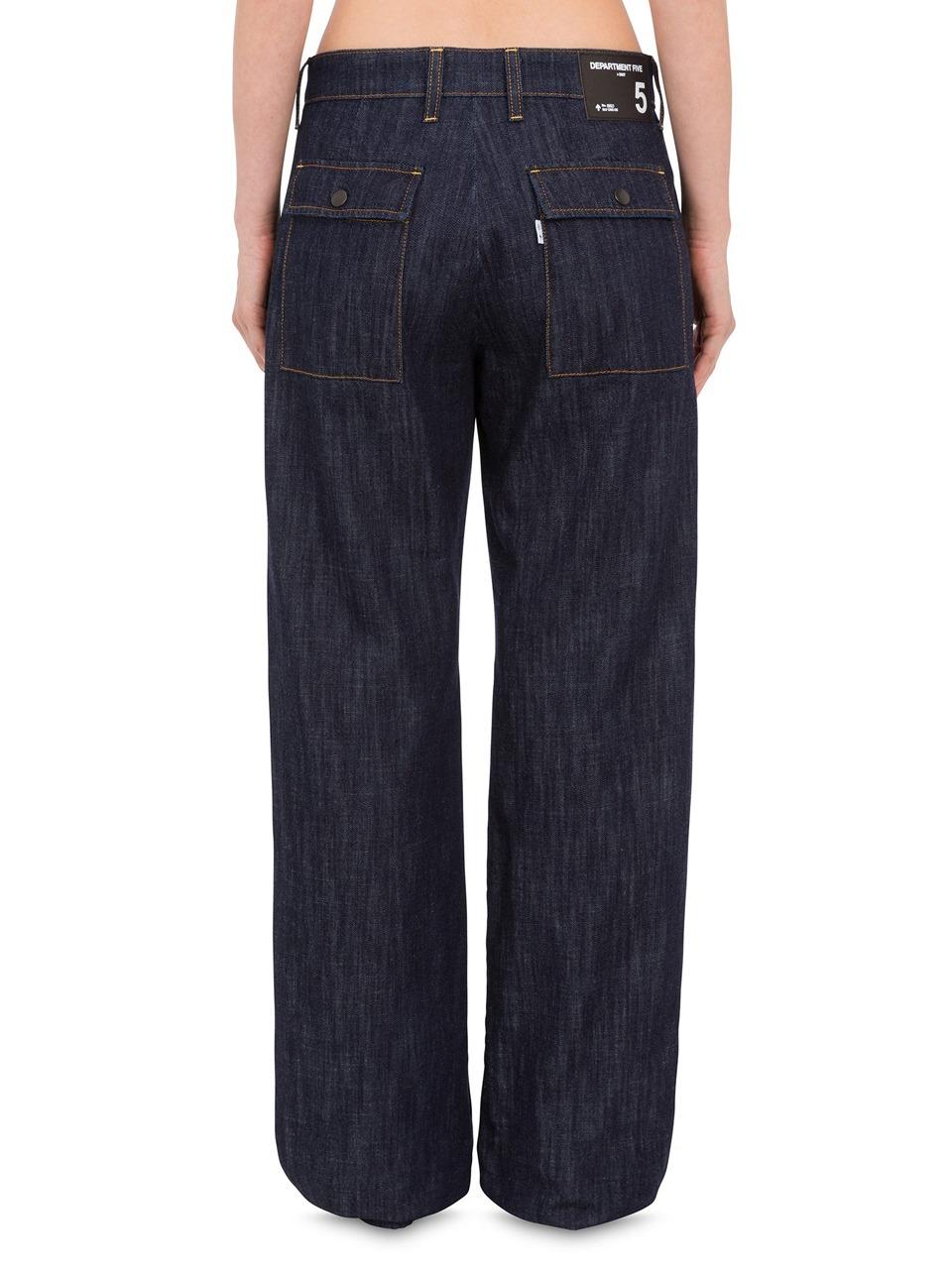 pantalone dritto denim fiammato MOUNING PD557 812 DEPARTMENT FIVE 