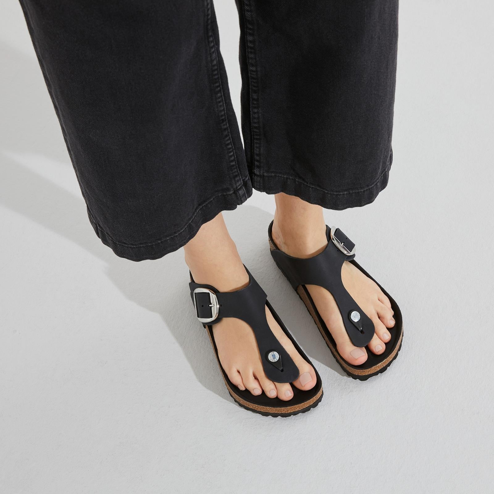 sandalo gizeh big buckle GIZEH1018753 BLACK BIRKENSTOCK 