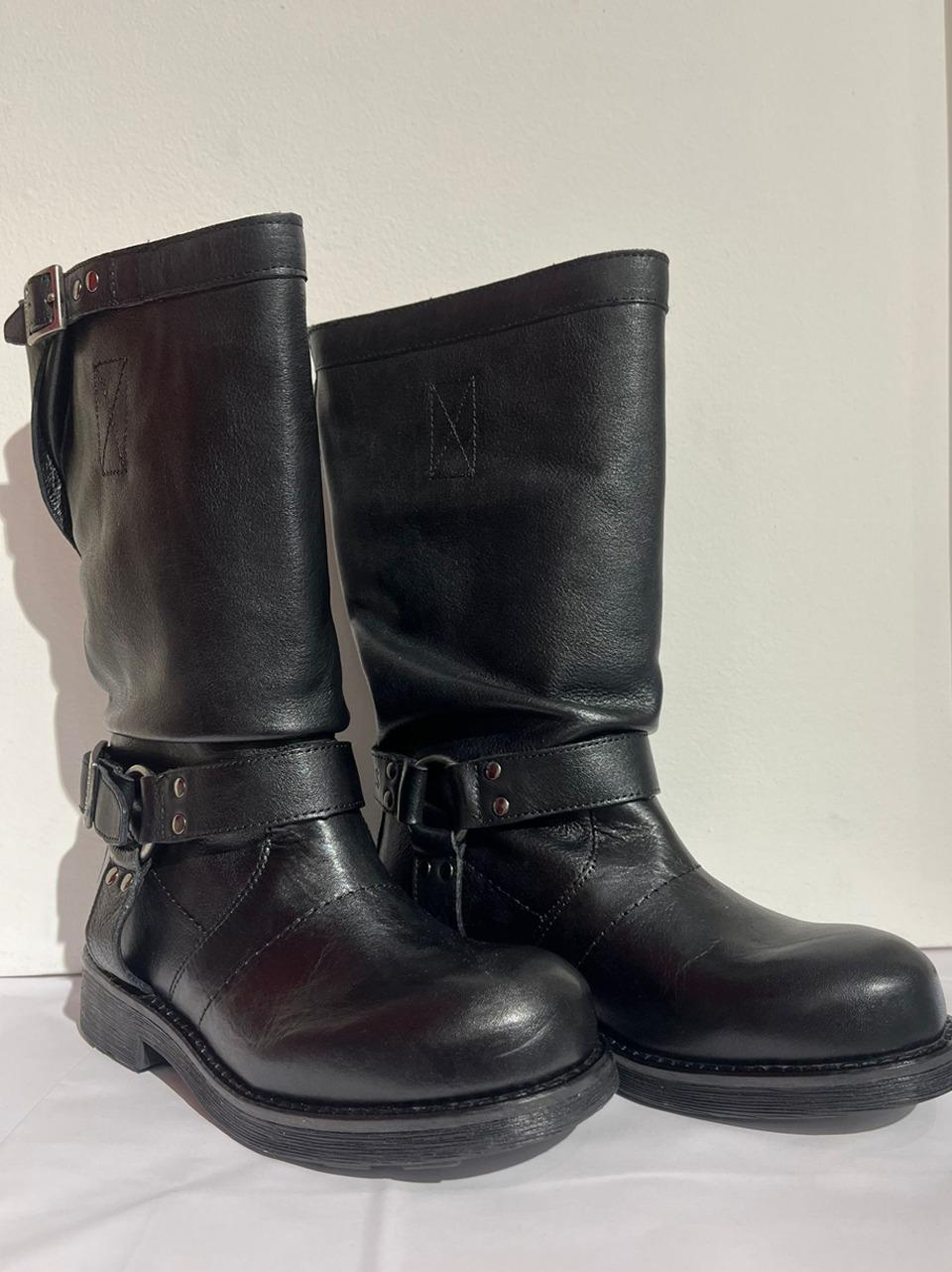 stivale medio con fibbie 29326 BLK BIKKEMBERGS 