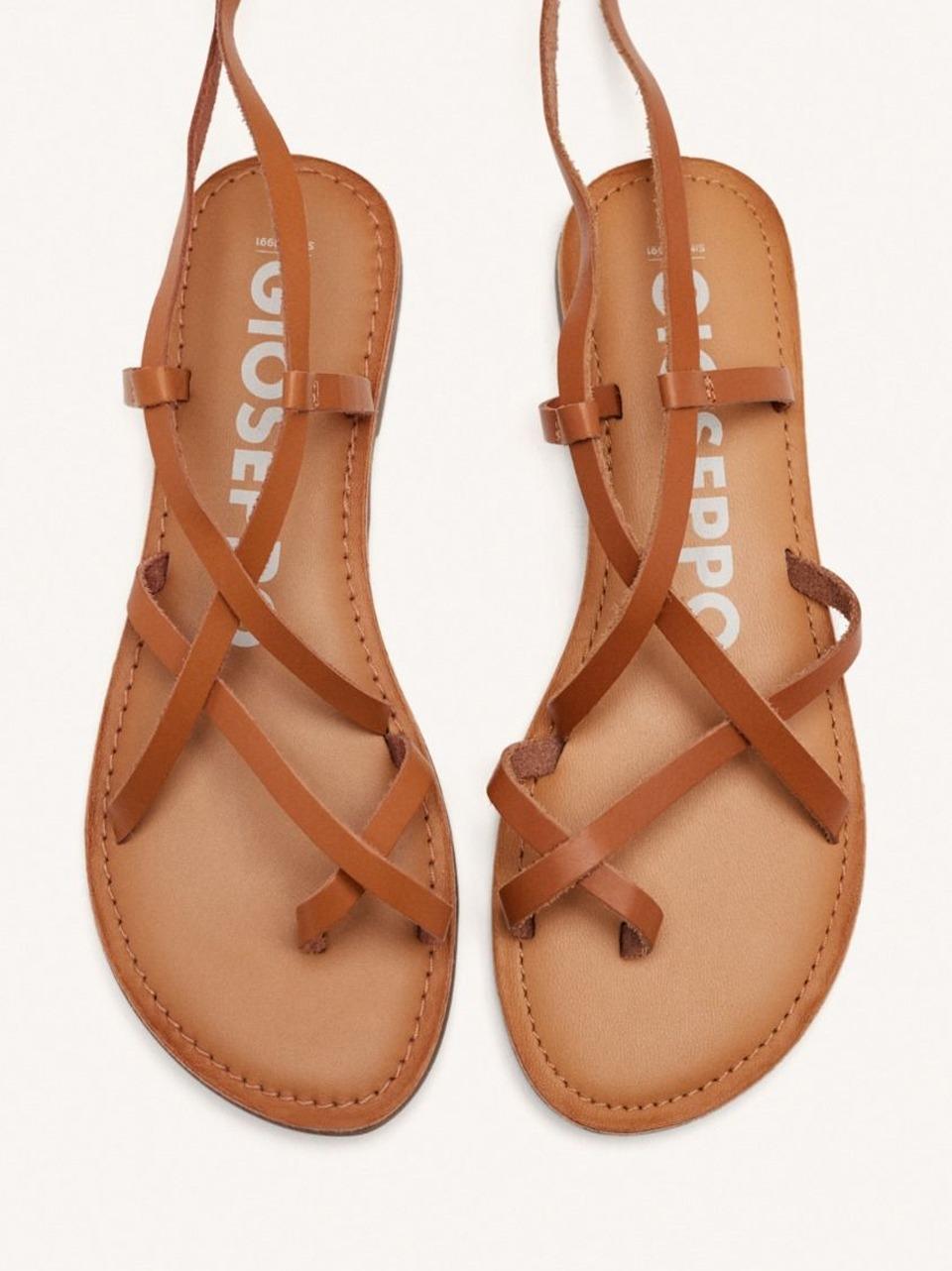 sandalo infradito incrociato 69115-LUSSAT CUOIO GIOSEPPO 