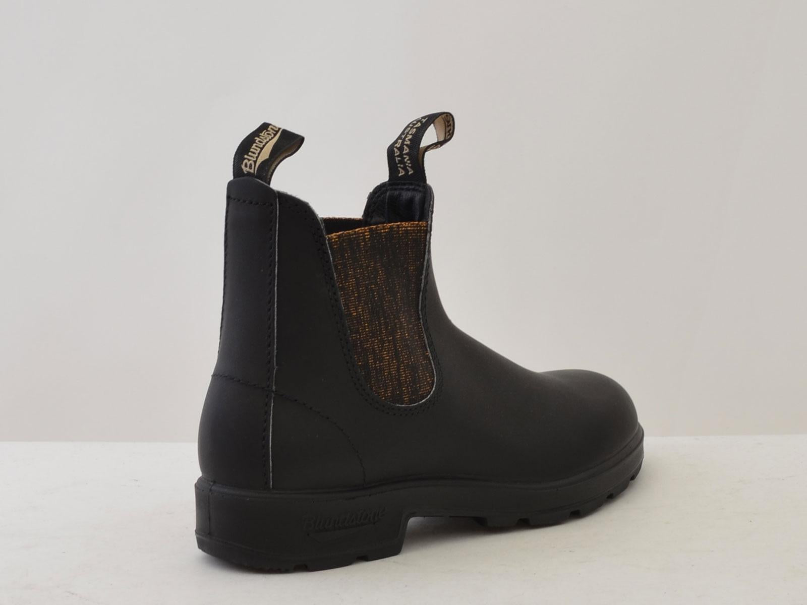 beatles elastico  glitter bronze 1924 BC BLACK LEATHER Blundstone 