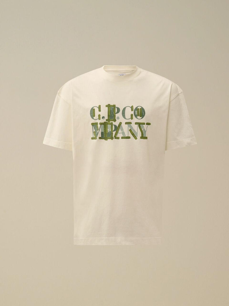 t shirt patch logo verde 18CMTS145A 006586W B C.P COMPANY 