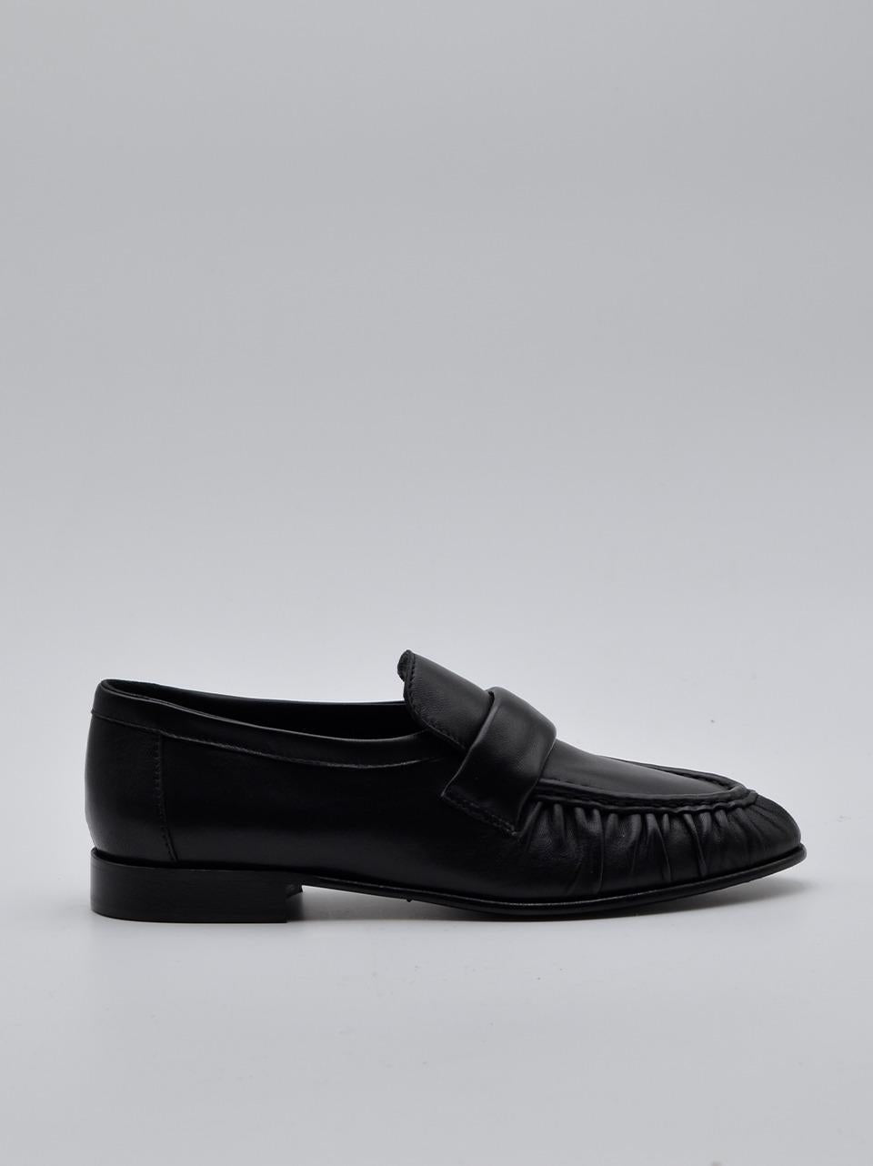 mocassino con passante plissettato 70320 NERO MICHAEL DASS 
