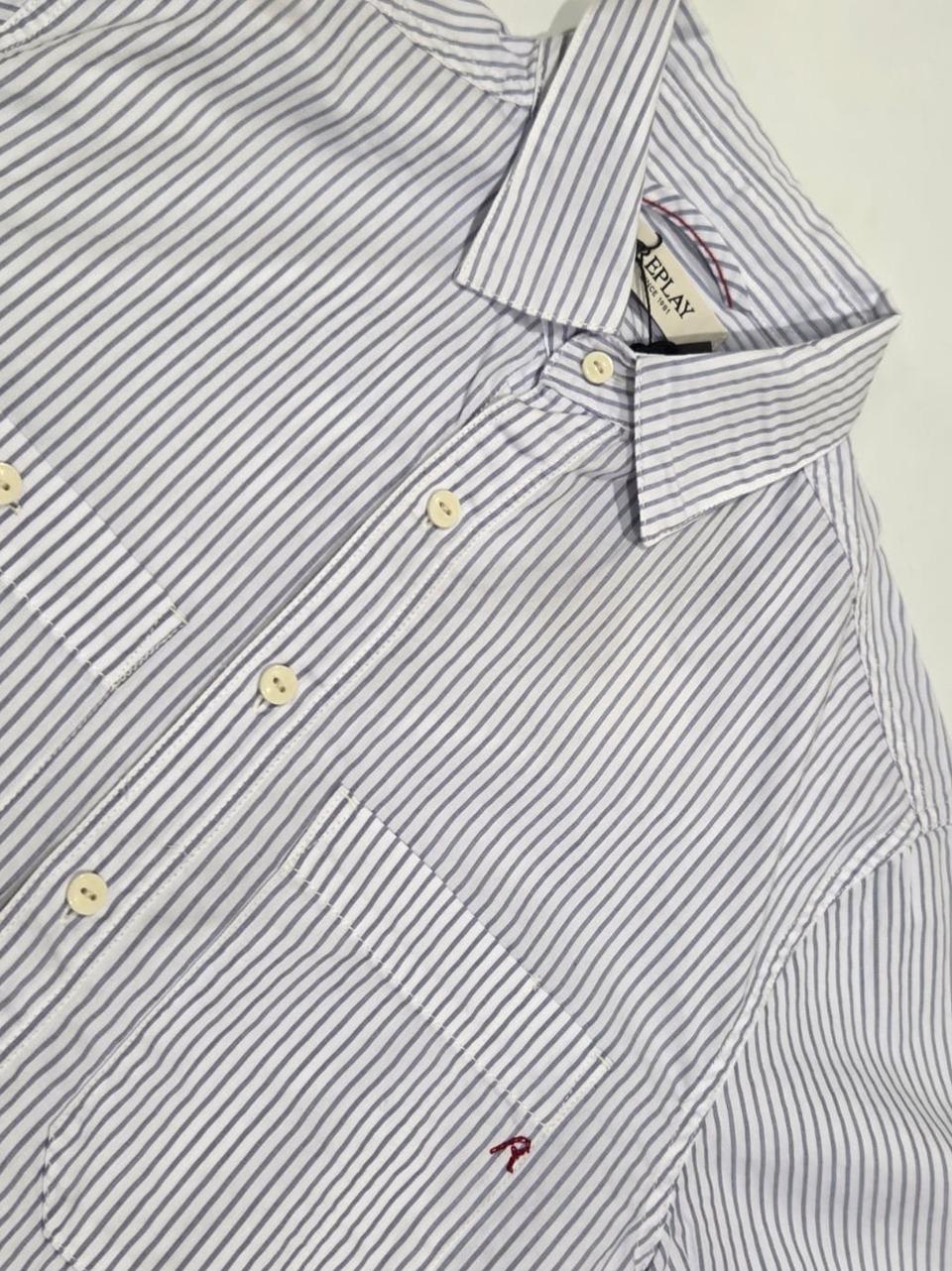 denim destroidcamicia denim M4138A 52810 010 replay 