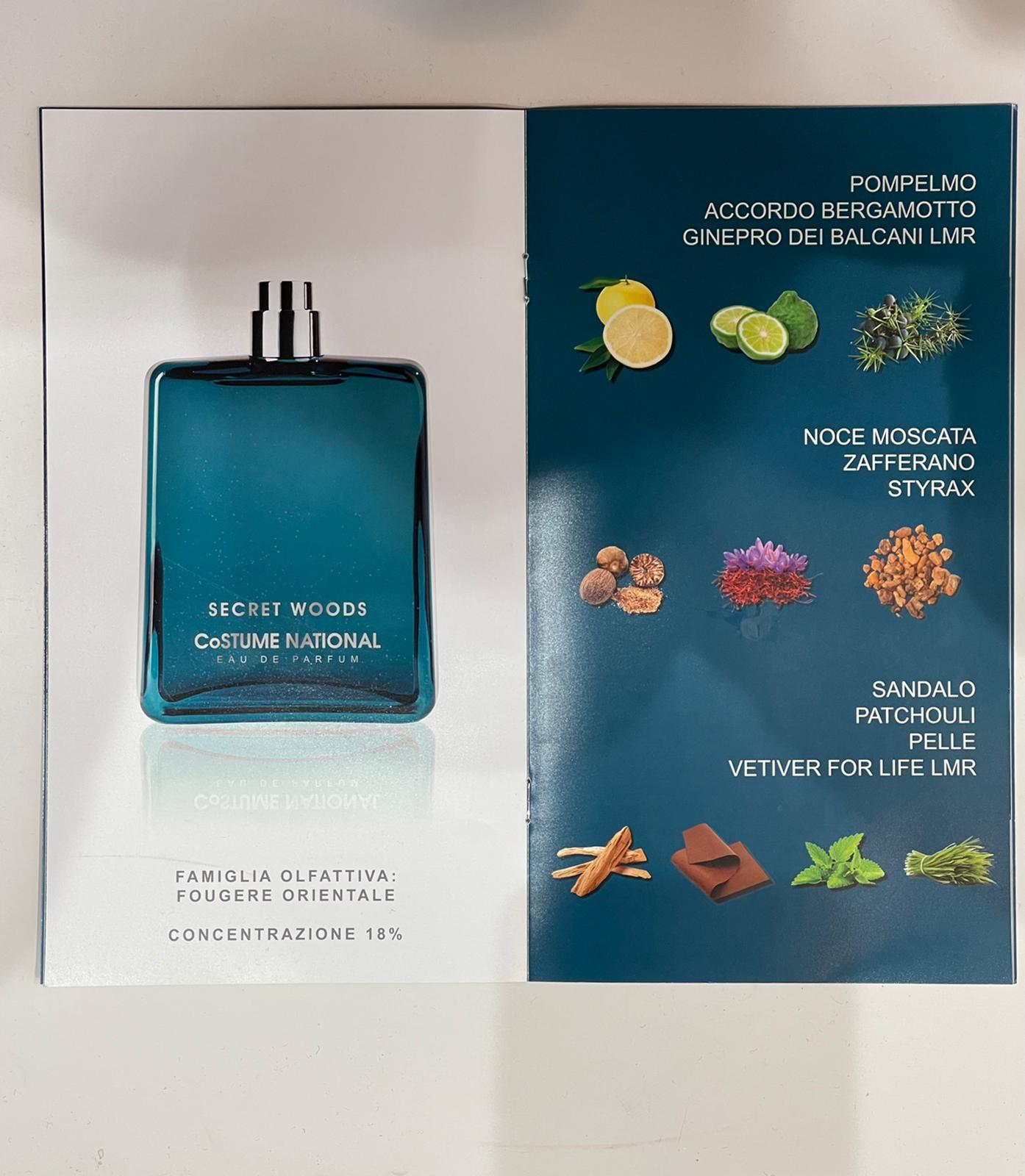 secret woods  edp  100ml SECRET WOODS 100 ML PROFUMO CoSTUME NATIONAL 