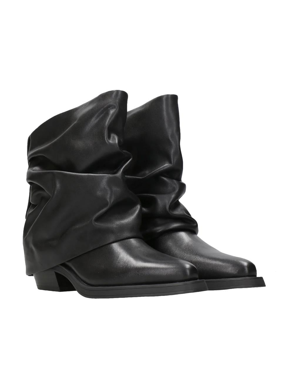 stivaletto crincle LOREN COMBO A NERO ASH 