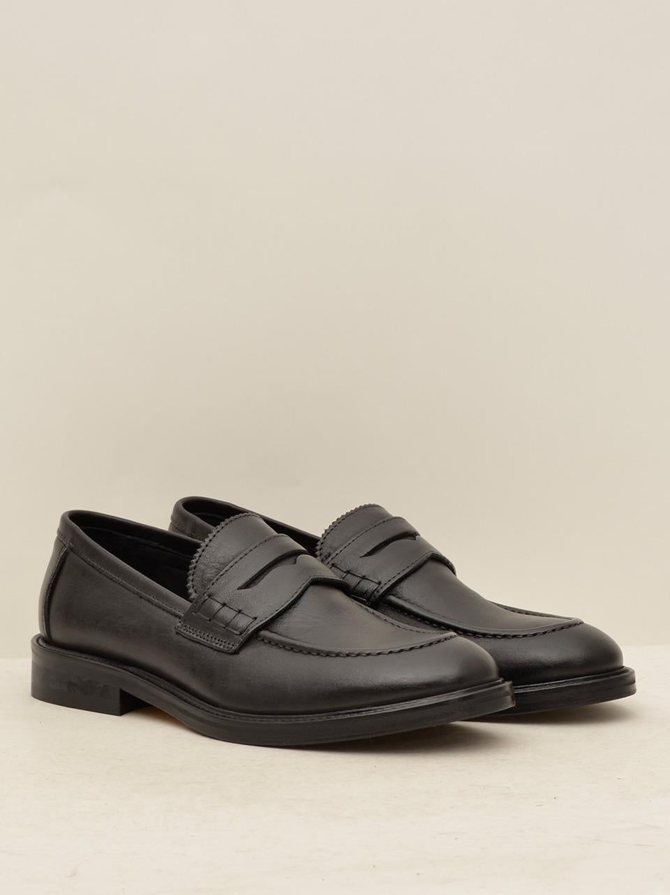 mocassino con passante BERTO NERO TON GOUT 