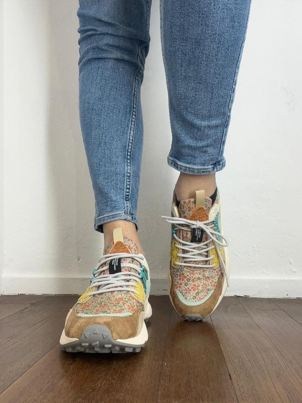 sneakers yamano3 YAMANO31G60 CHESNUT LIGHT BLU FLOWER MOUNTAIN 