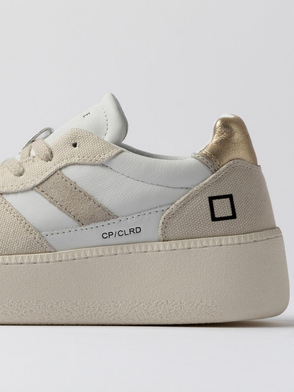 sneakers court platform CP-CO-BI BIANCO BEIGE D.A.T.E 