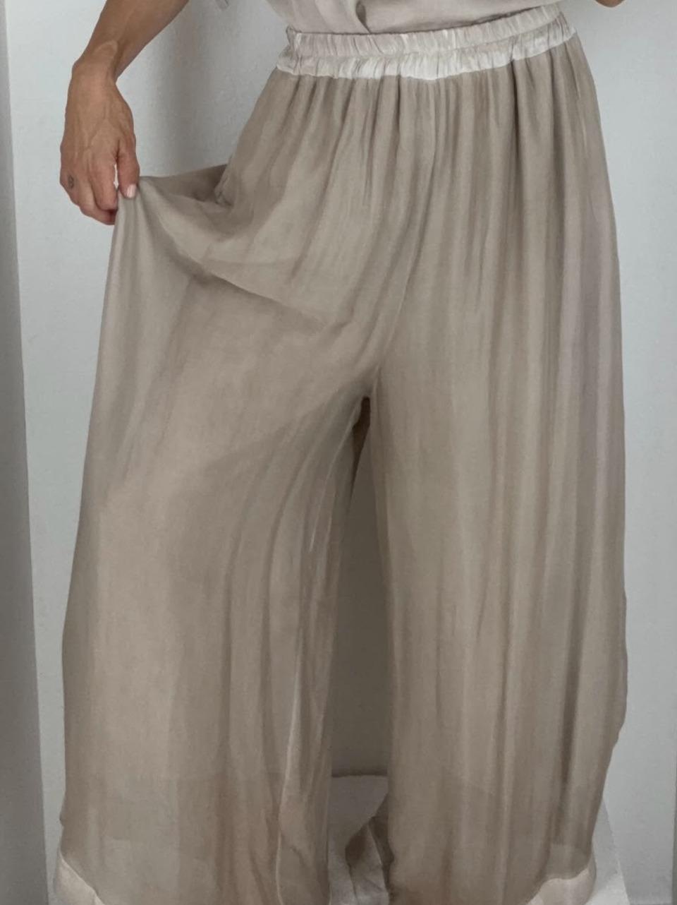 pantalone palazzo S281 SAND SANCTA MUERTE 