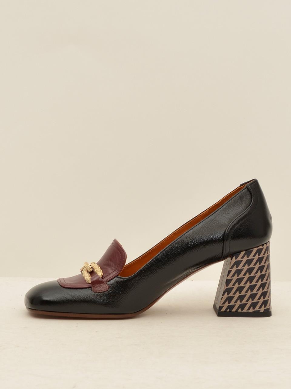 mocassino con passante tacco optical  h 60 mm SOTEL NERO CHIE MIHARA 