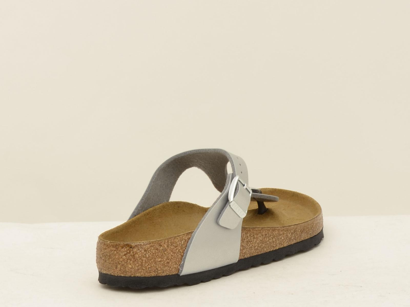 sandalo gizeh GIZEH043851 SILVER BIRKENSTOCK 