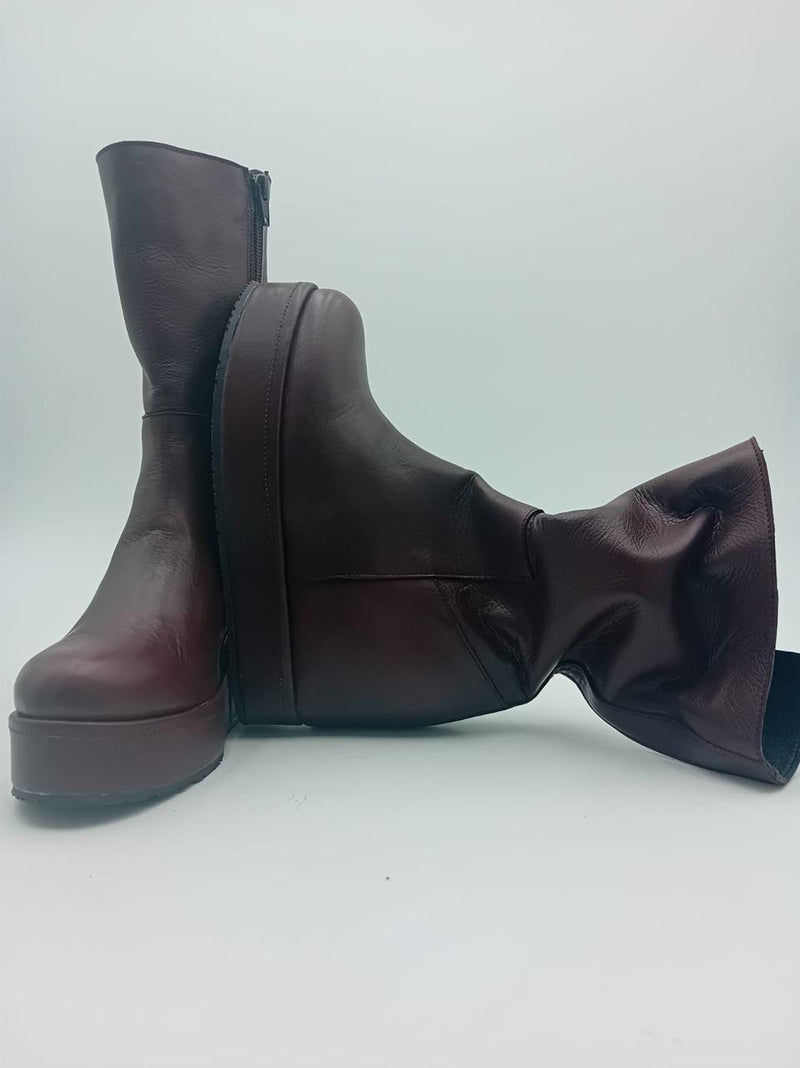 stivaletto con zip efondo fasciato D125-182 BORDEAUX MICHAEL DASS 