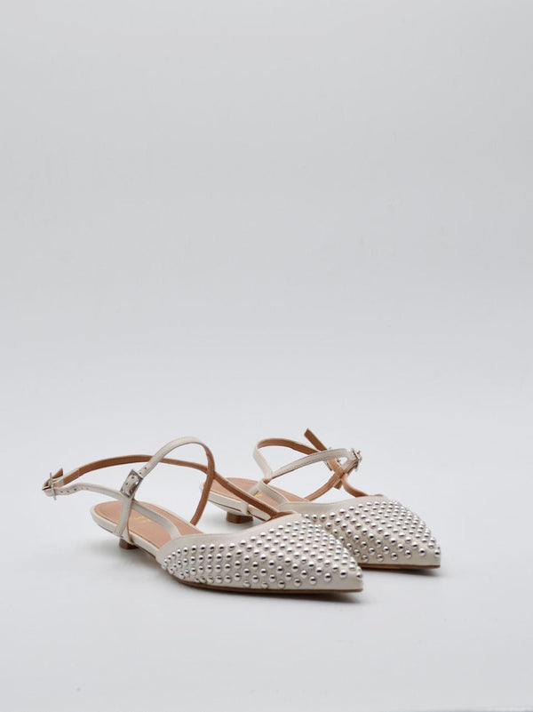 chenel borchiato tacco 10 mm 2564 MILK CHANTAL 