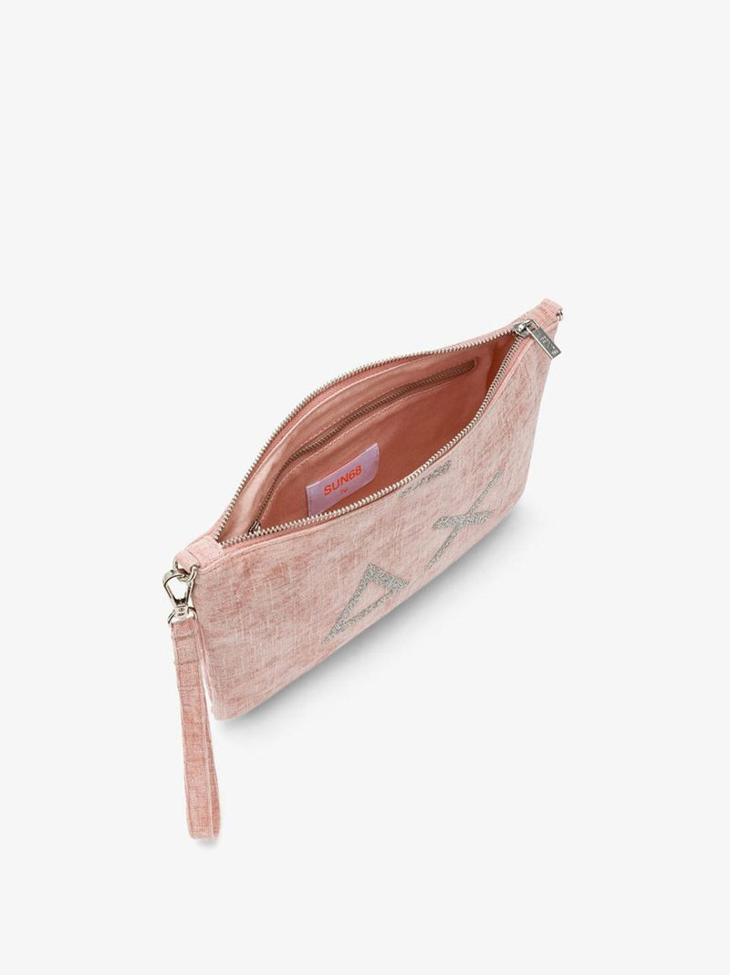 borsa pochette back velvet CPX45201 ROSA SUN 68 