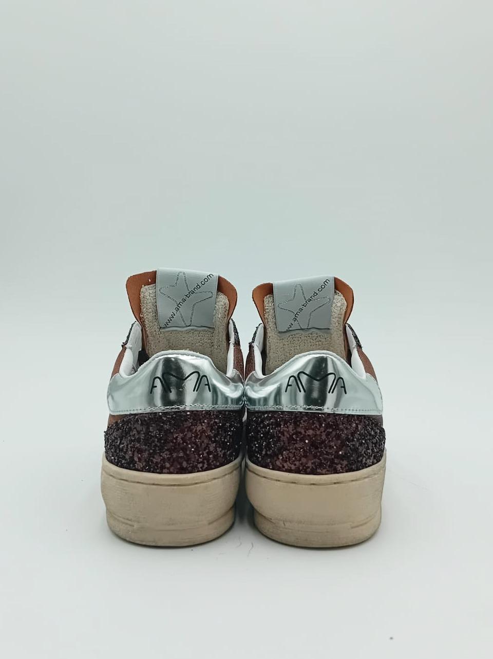 sneakers slam 4345 MARRONE AMA brand 
