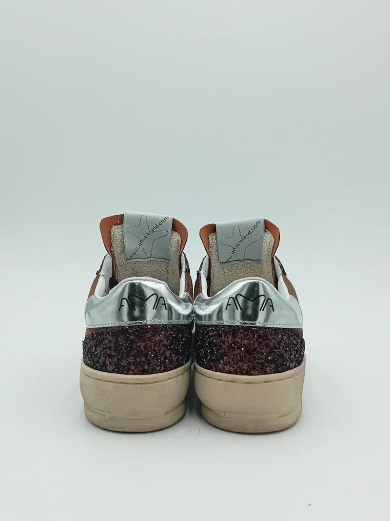 sneakers slam 4345 MARRONE AMA brand 