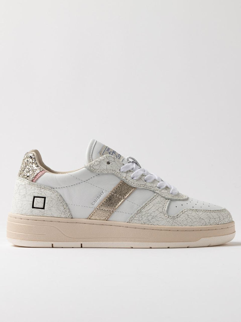 sneakers court2.0 CR-SH-GP BIANCO PLATINO D.A.T.E 