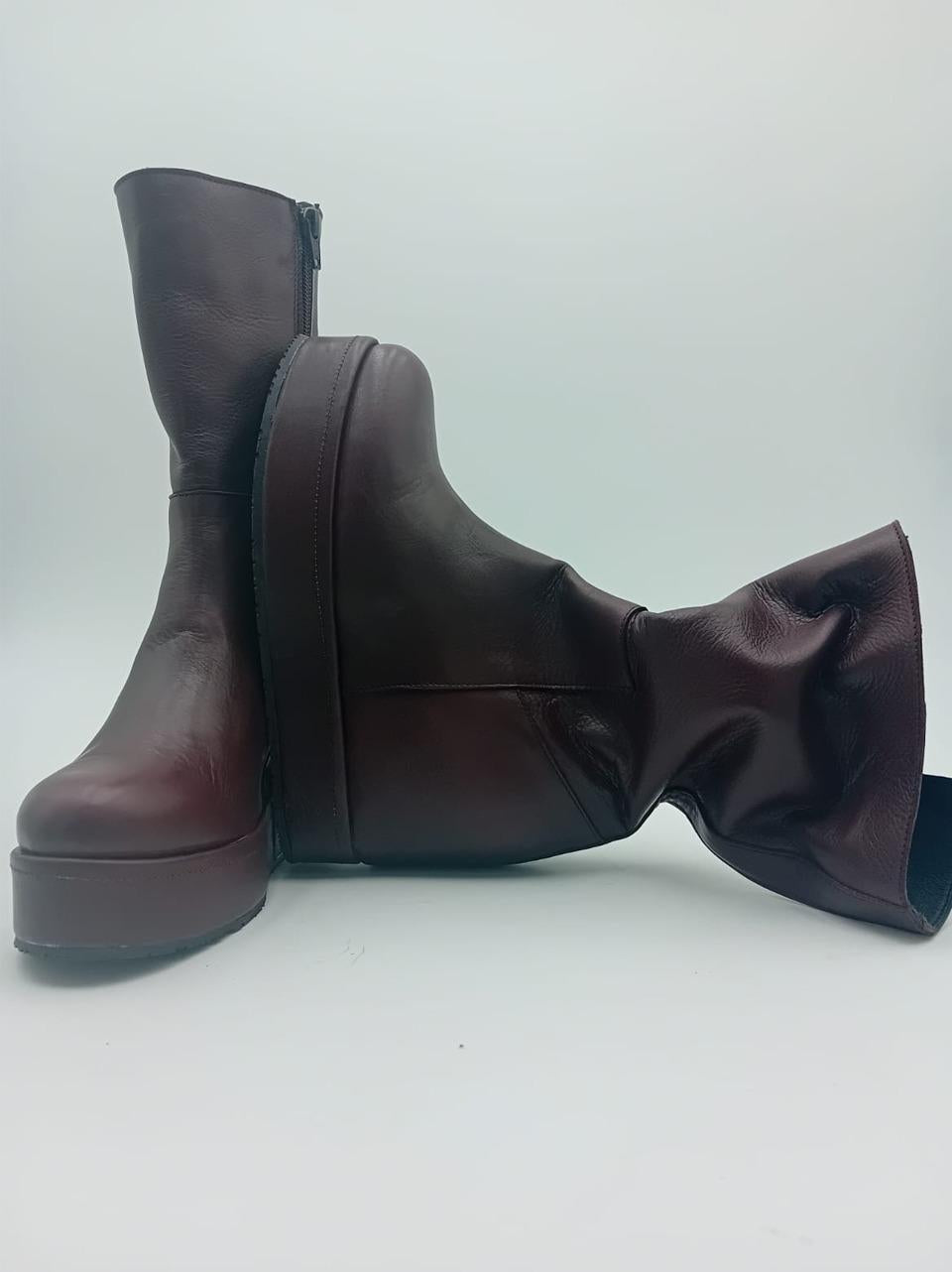 stivaletto con zip efondo fasciato D125-182 BORDEAUX MICHAEL DASS 